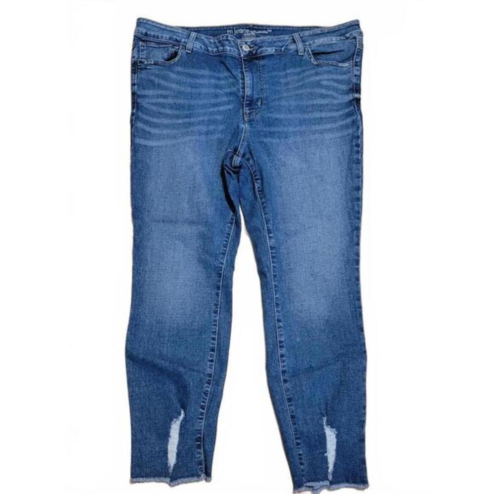 Maurices Medium Wash Cropped Skinny Jeans Plus Size 20W‎ REG